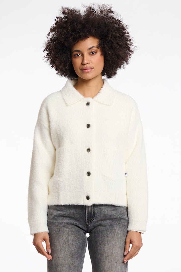 Rino & Pelle Bubbly Snow White Boxy Jacket - Olivia Grace Fashion