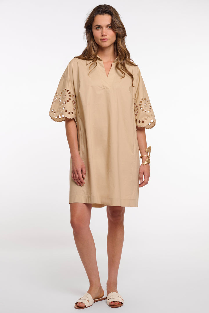 Rino &amp; Pelle Ceylin Oat Short Sleeve Cotton Dress