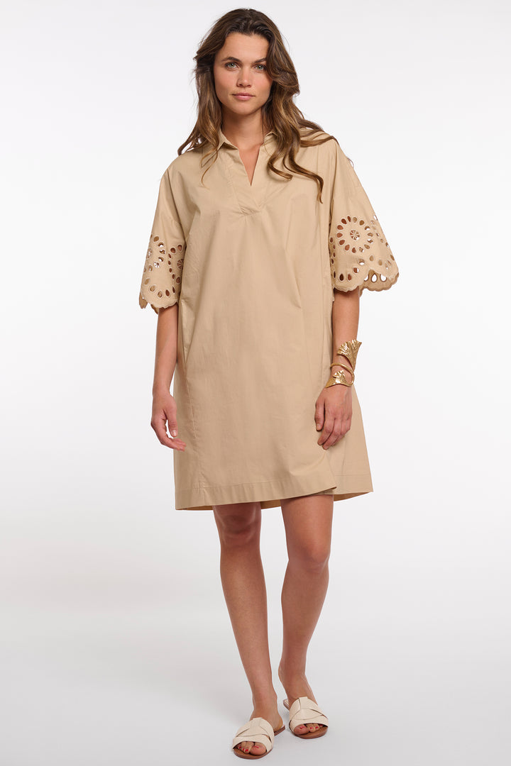 Rino &amp; Pelle Ceylin Oat Short Sleeve Cotton Dress