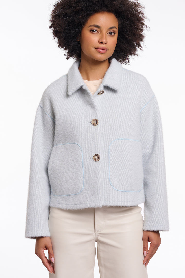 Rino &amp; Pelle Esia Light Blue Snow Single Breasted Jacket