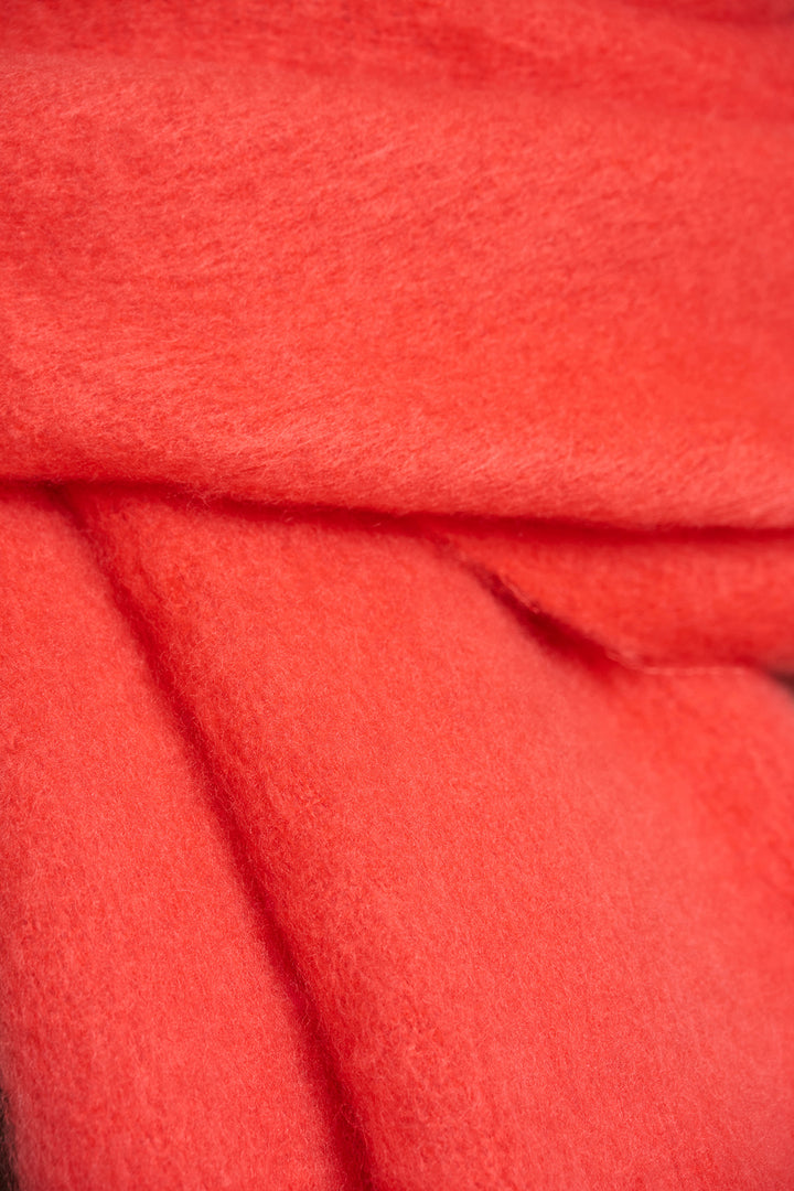 Rino & Pelle Gella 7002512 Bright Coral Tassel Scarf