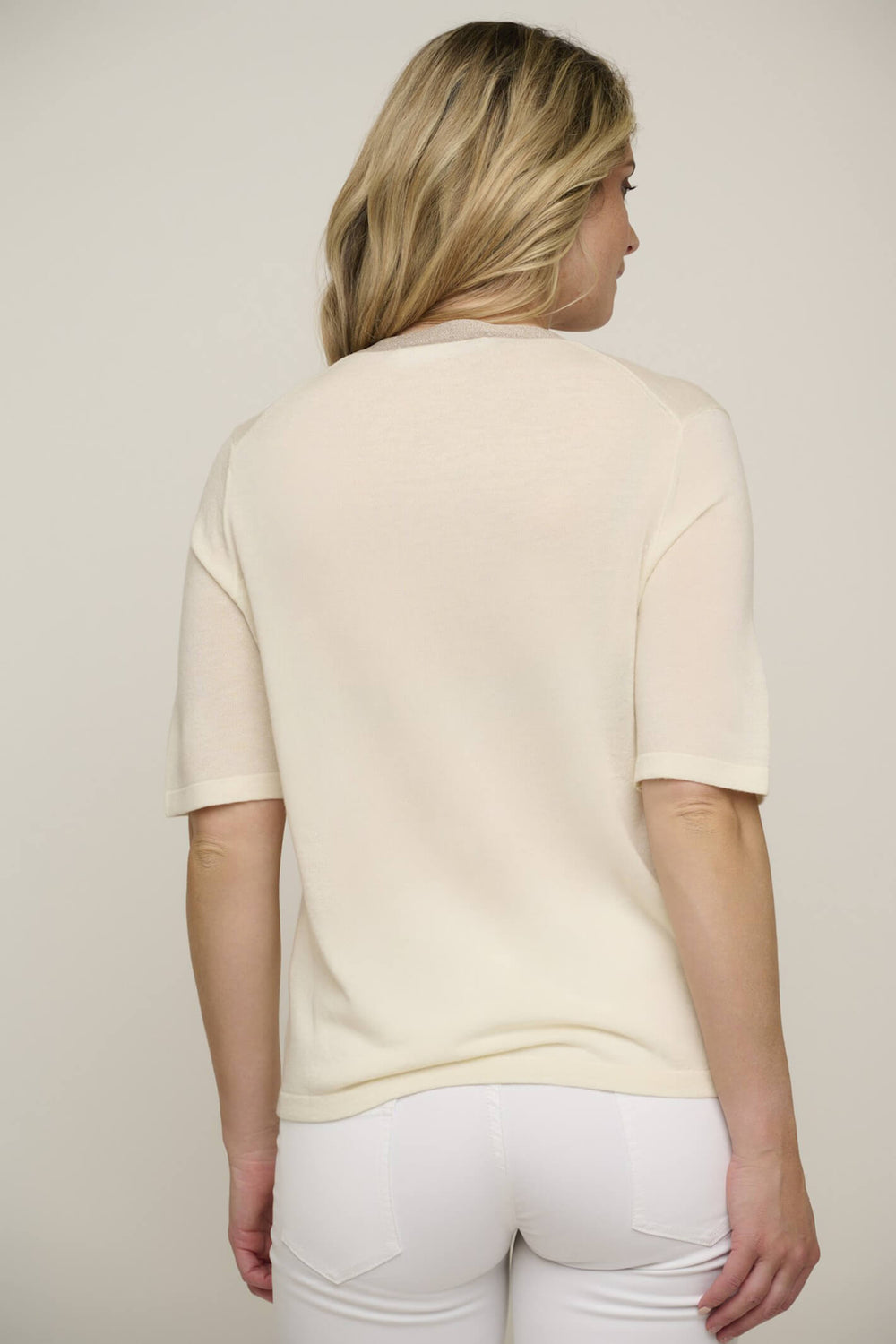 Rino & Pelle Grady 5002422 Snow White V-Neck Top - Olivia Grace Fashion