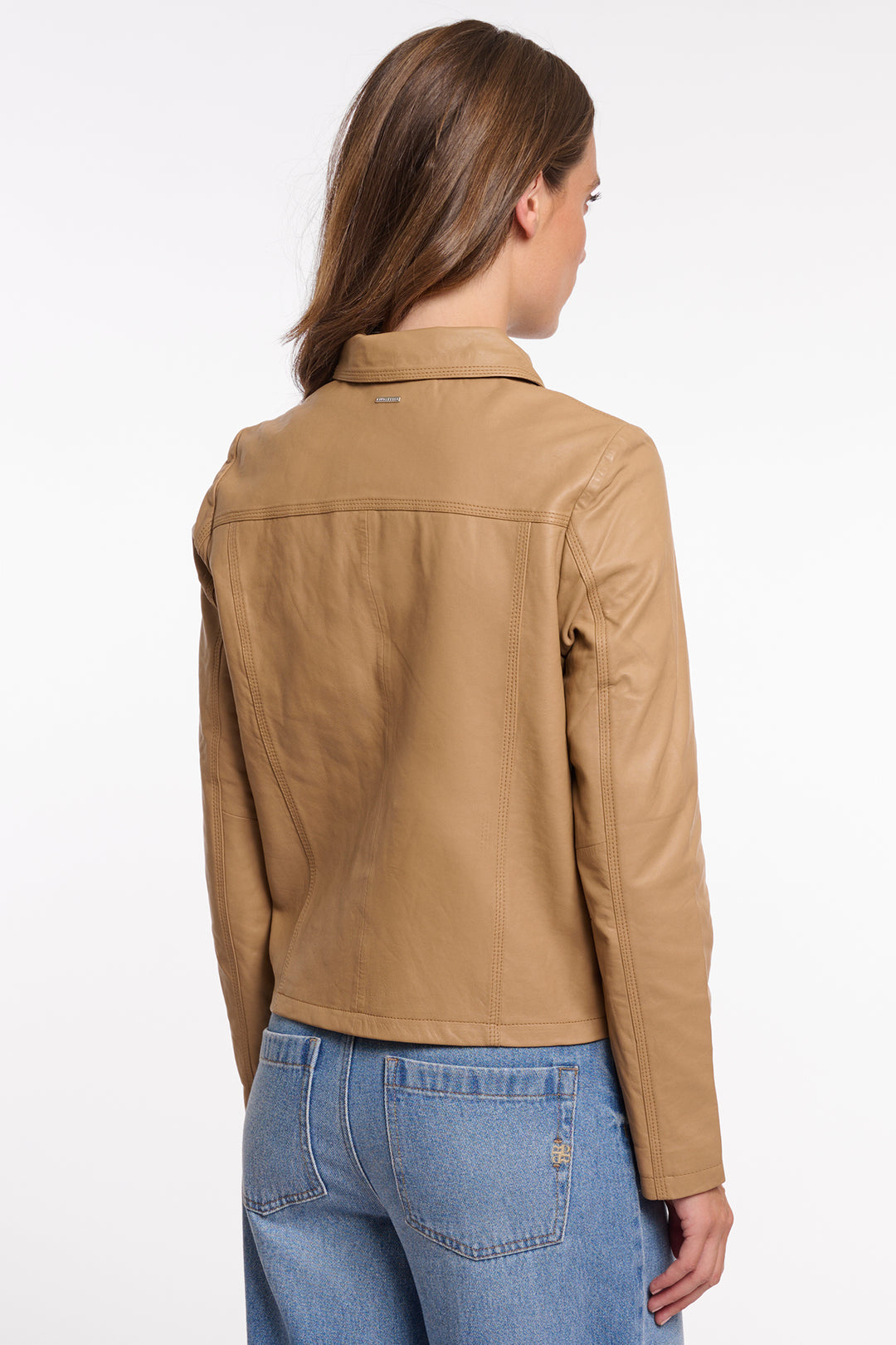 Rino &amp; Pelle Janine Burlywood Brown Leather Jacket