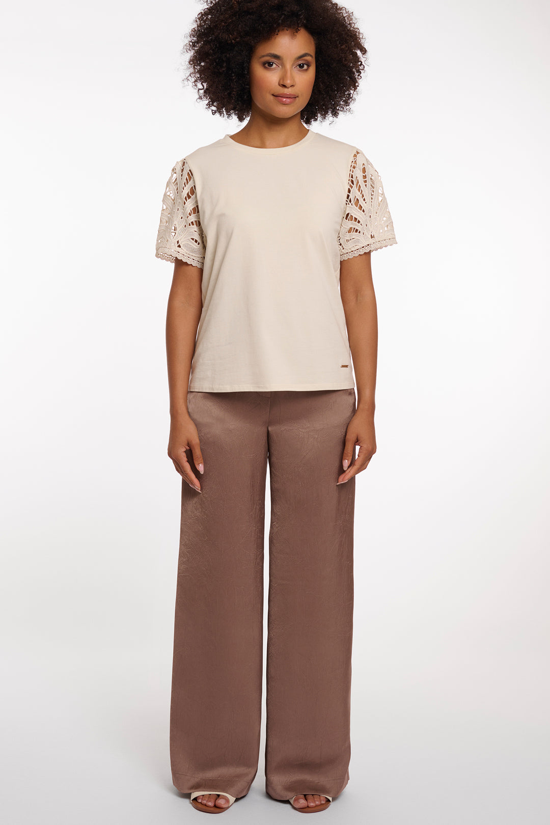 Rino &amp; Pelle Joney Birch Cream Short Sleeve Top