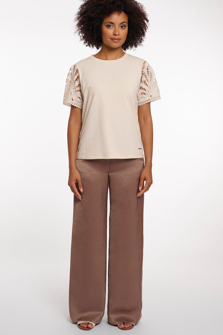 Rino &amp; Pelle Joney Birch Cream Short Sleeve Top