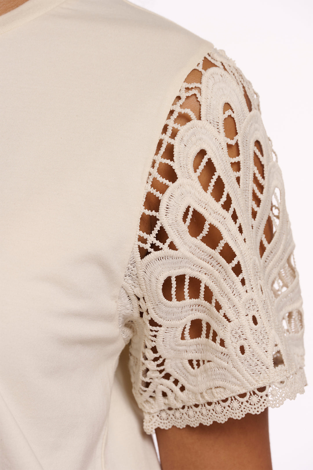 Rino &amp; Pelle Joney Birch Cream Short Sleeve Top