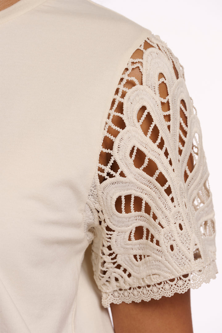 Rino &amp; Pelle Joney Birch Cream Short Sleeve Top