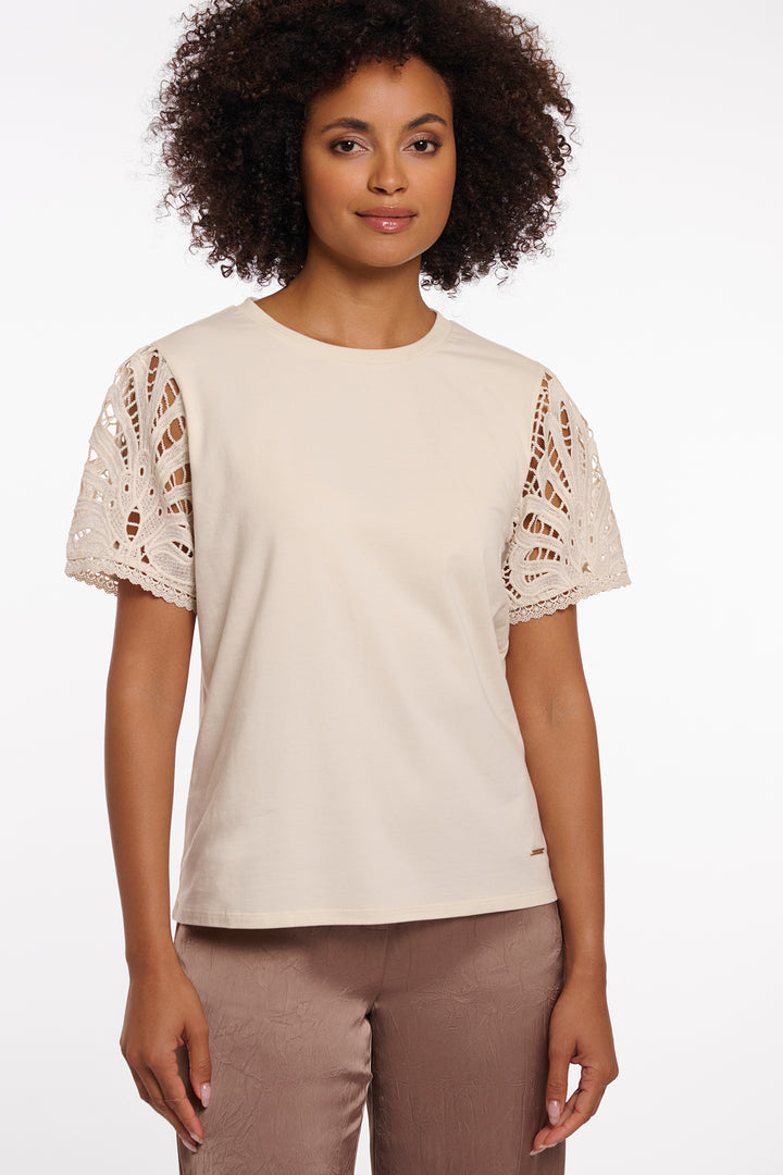 Rino &amp; Pelle Joney Birch Cream Short Sleeve Top