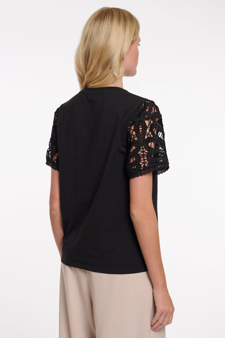 Rino & Pelle Joney Black Short Sleeve Top