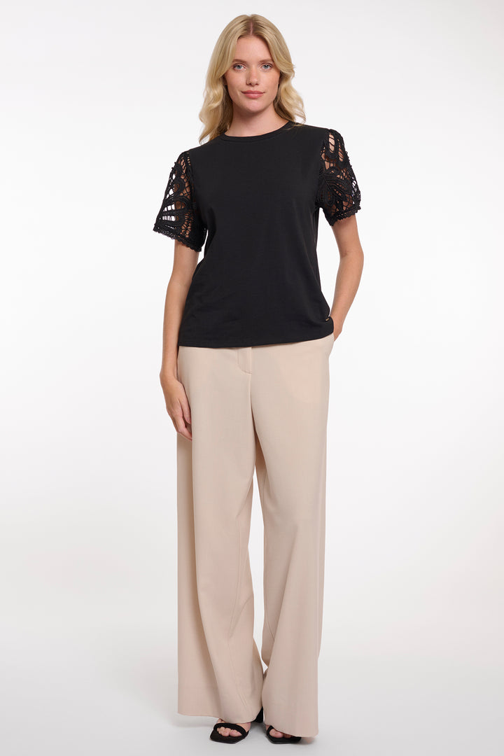 Rino & Pelle Joney Black Short Sleeve Top