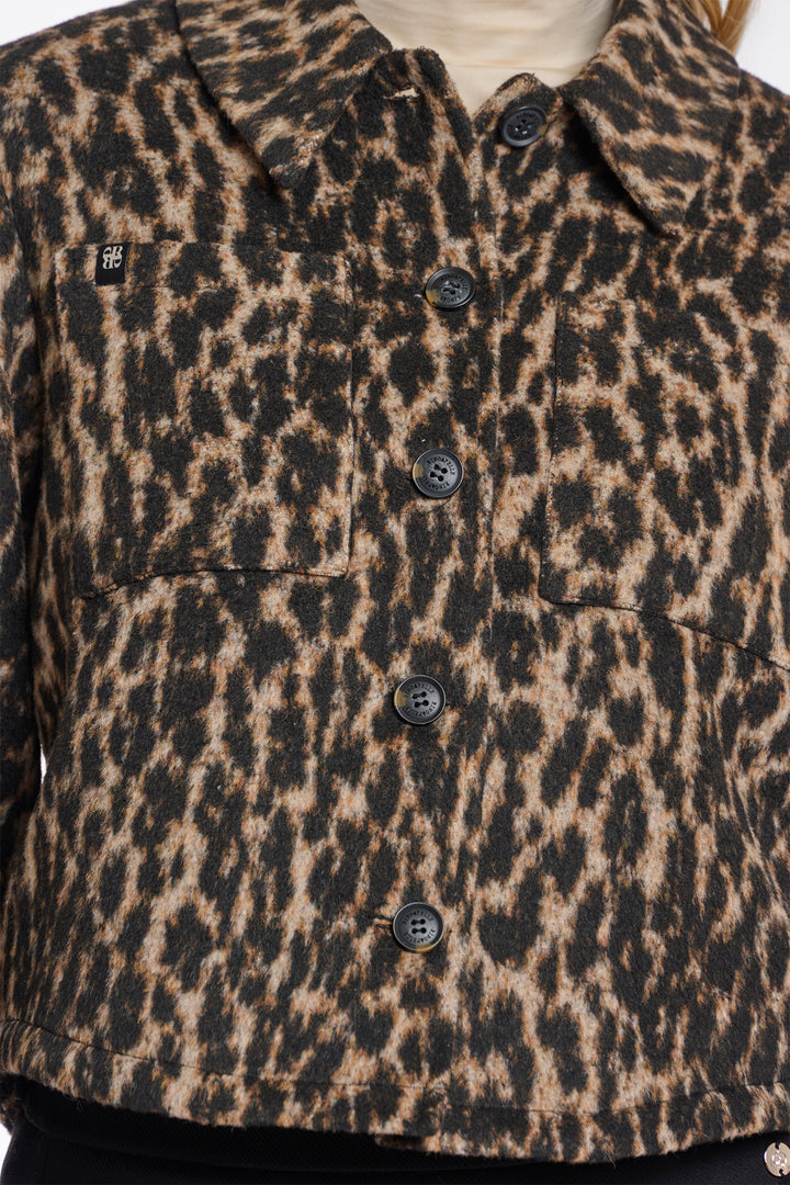 Rino & Pelle Lize Leopard Print Short Jacket - Olivia Grace Fashion