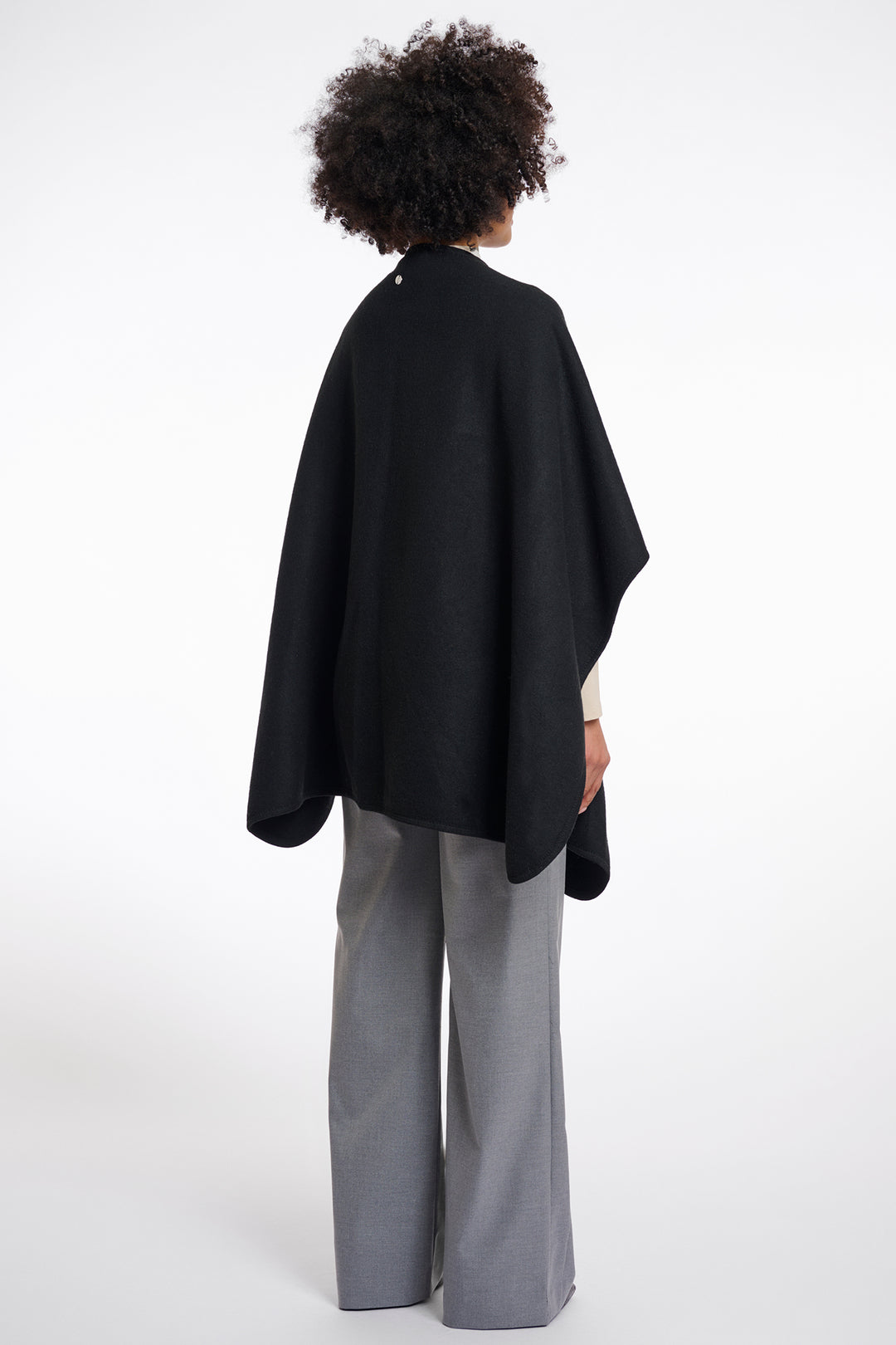 Rino & Pelle Marwa Black Woven Cape - Olivia Grace Fashion