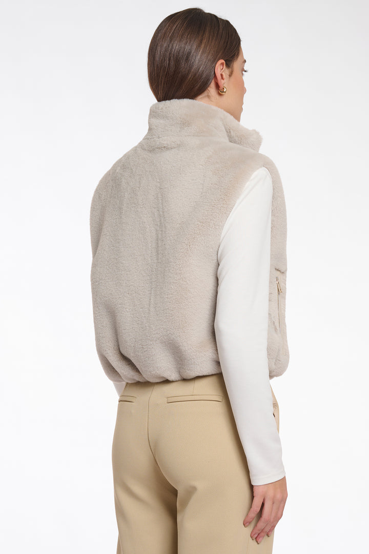 Rino & Pelle Nikki Birch Faux Fur Gilet