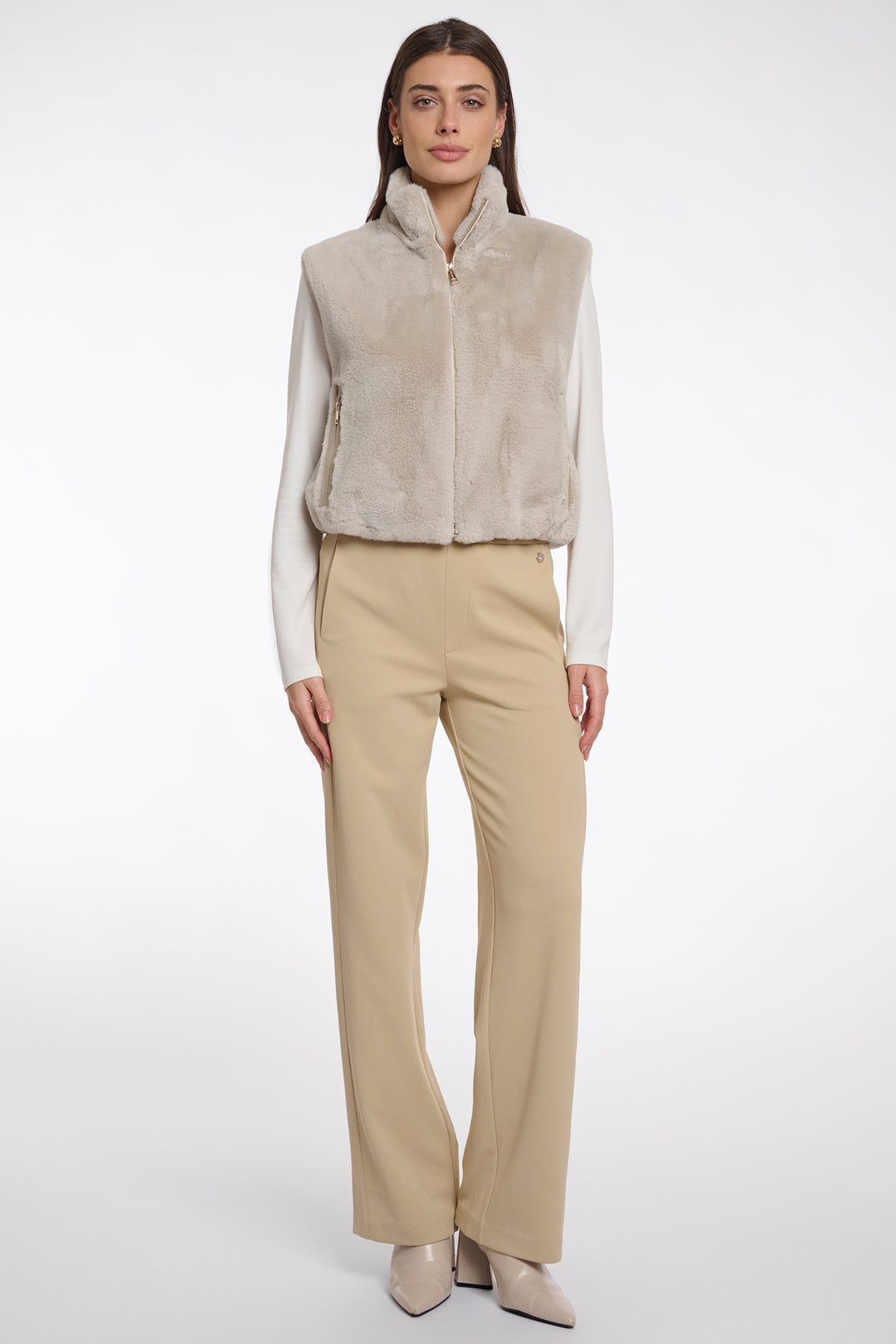 Rino & Pelle Nikki Birch Faux Fur Gilet