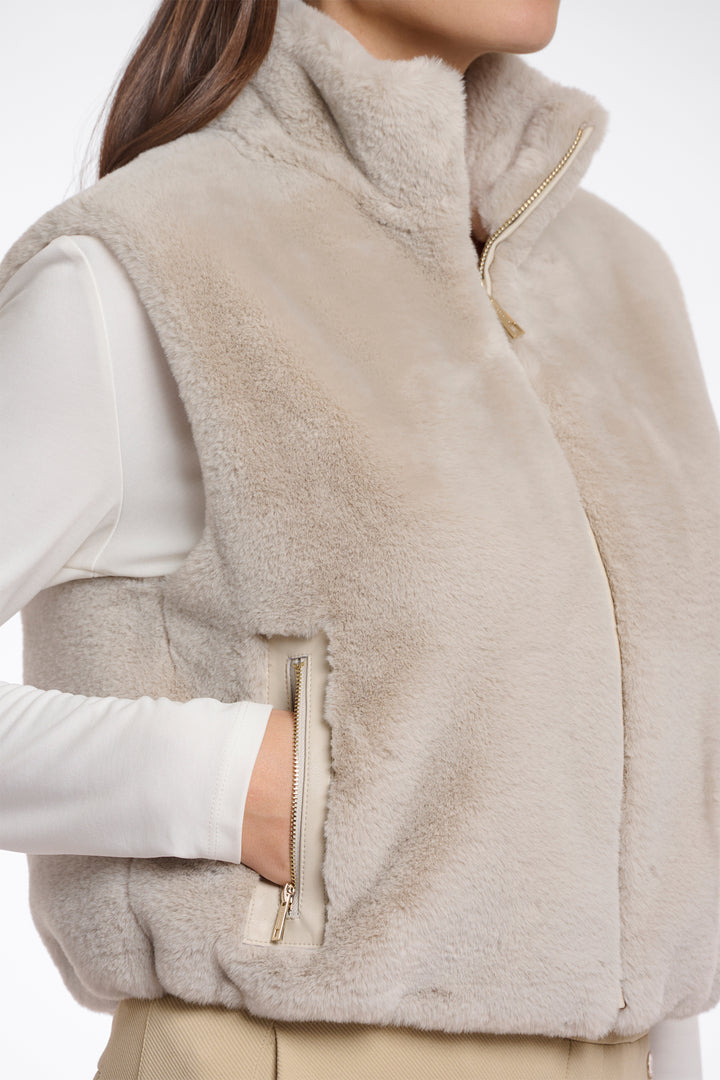 Rino & Pelle Nikki Birch Faux Fur Gilet