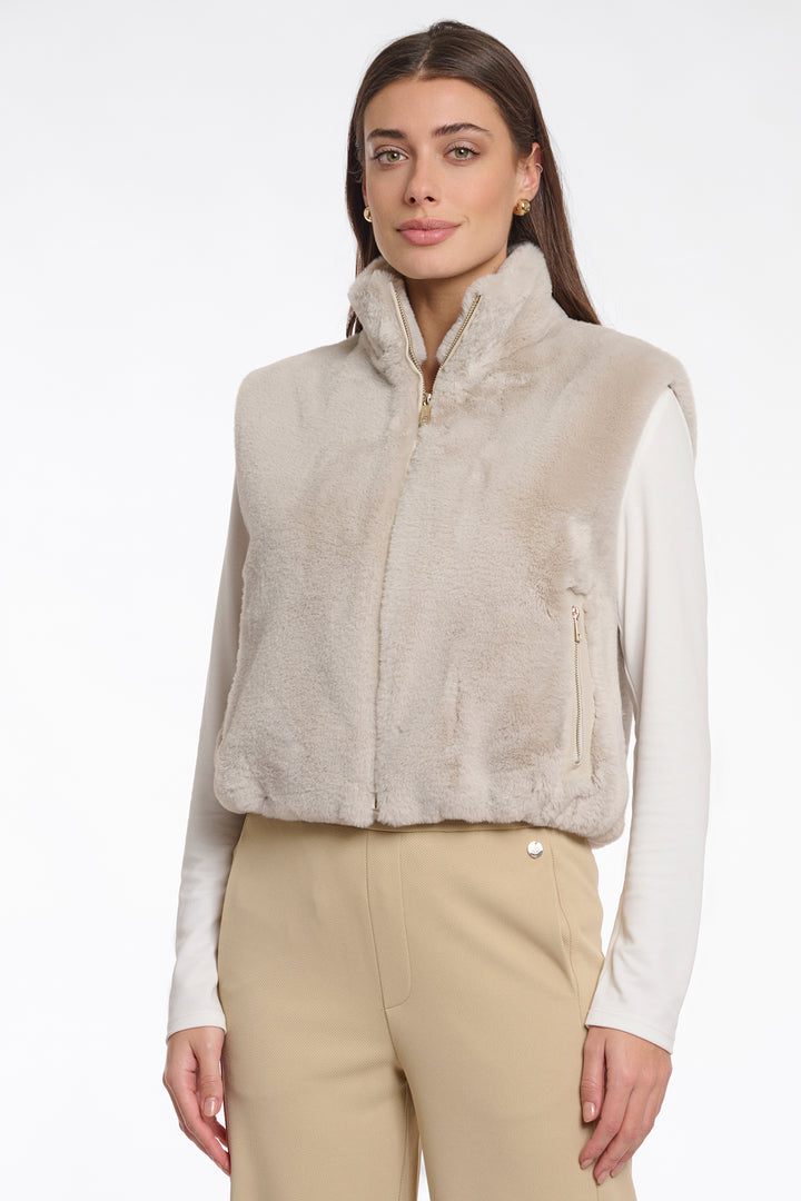 Rino & Pelle Nikki Birch Faux Fur Gilet