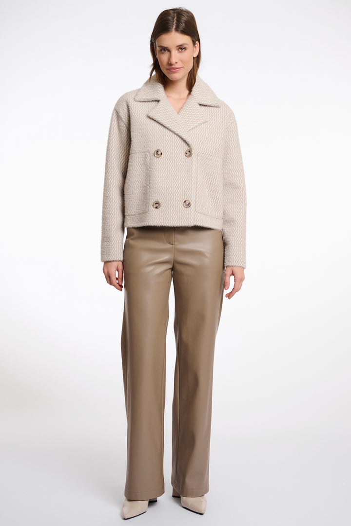 Rino & Pelle Oria Pale Birch Double Breasted Jacket - Olivia Grace Fashion