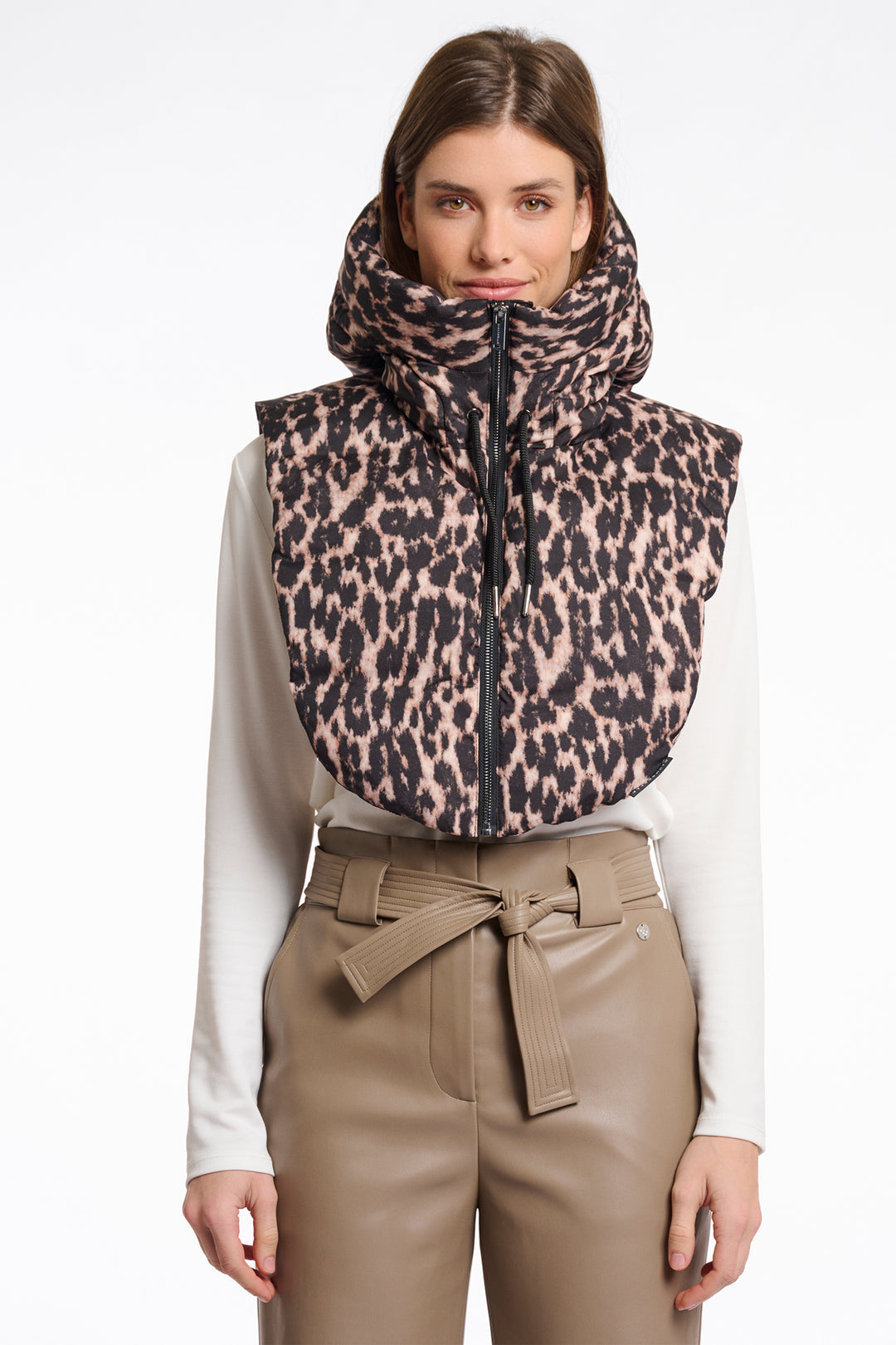 Rino & Pelle Tabita Leopard Padded Bib - Olivia Grace Fashion