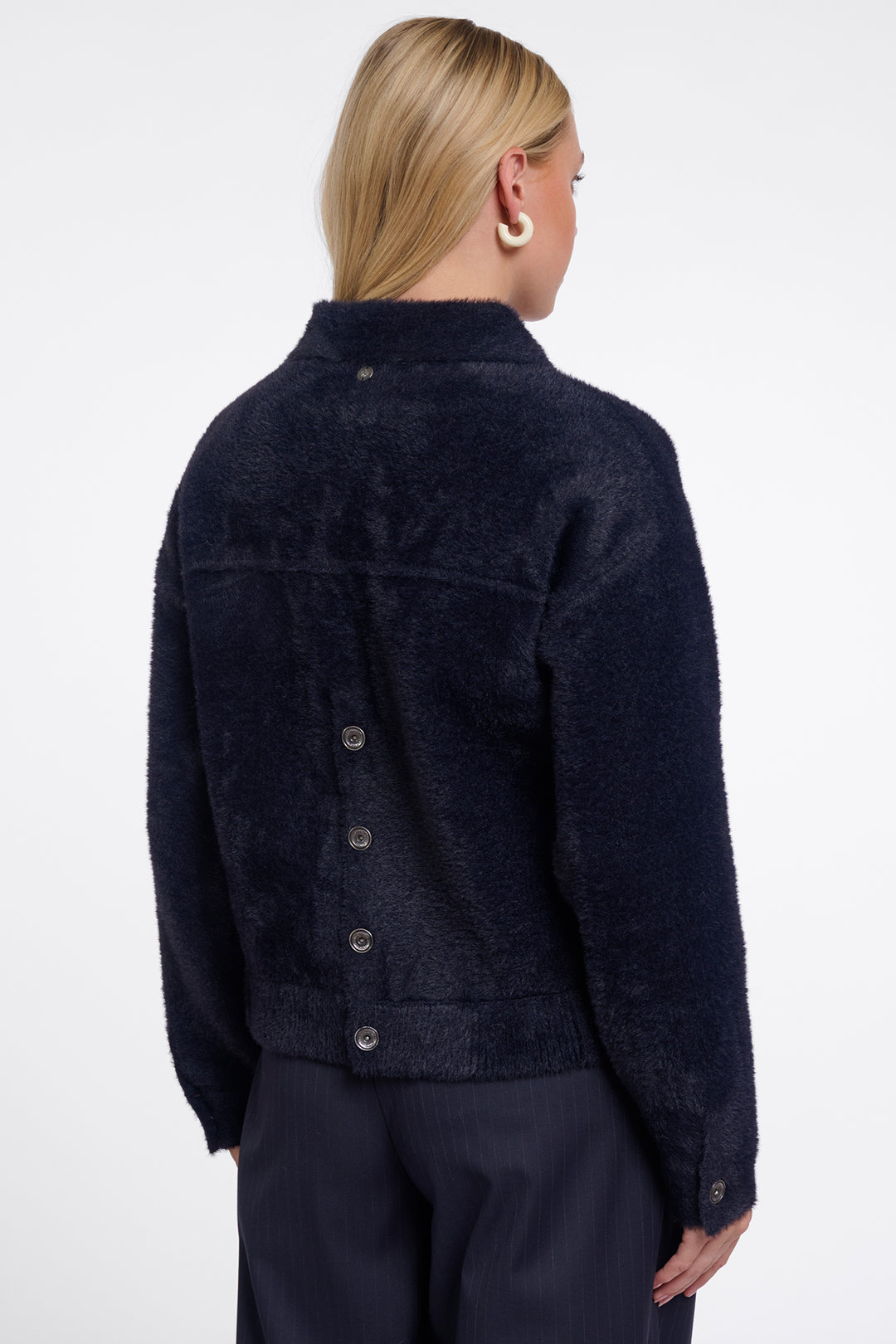 Olivia Grace Fashion - Rino &amp; Pelle Bubbly Dark Navy Boxy Jacket