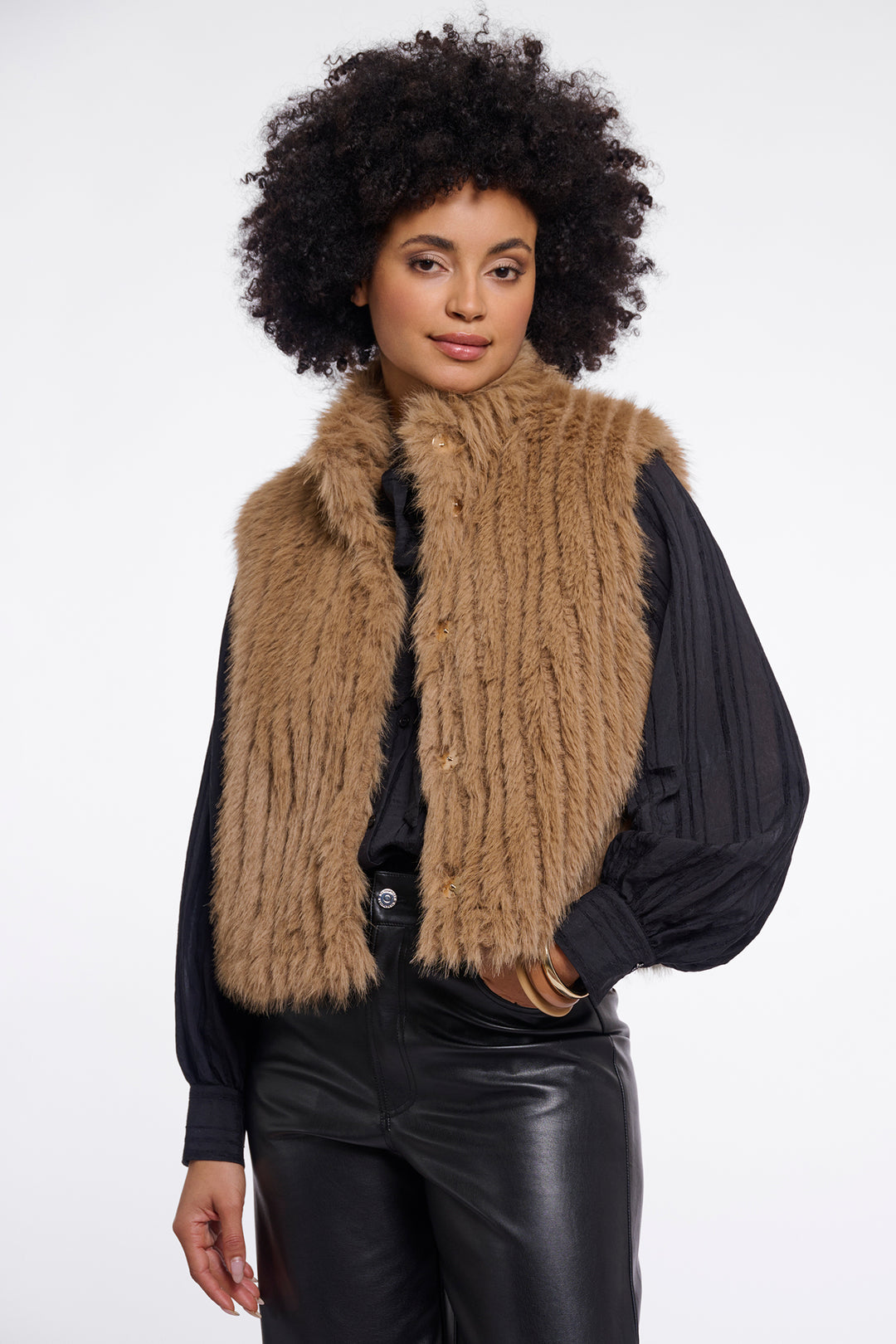 Olivia Grace Fashion - Rino & Pelle Dava Sahara Desert Brown Waistcoat with Closure