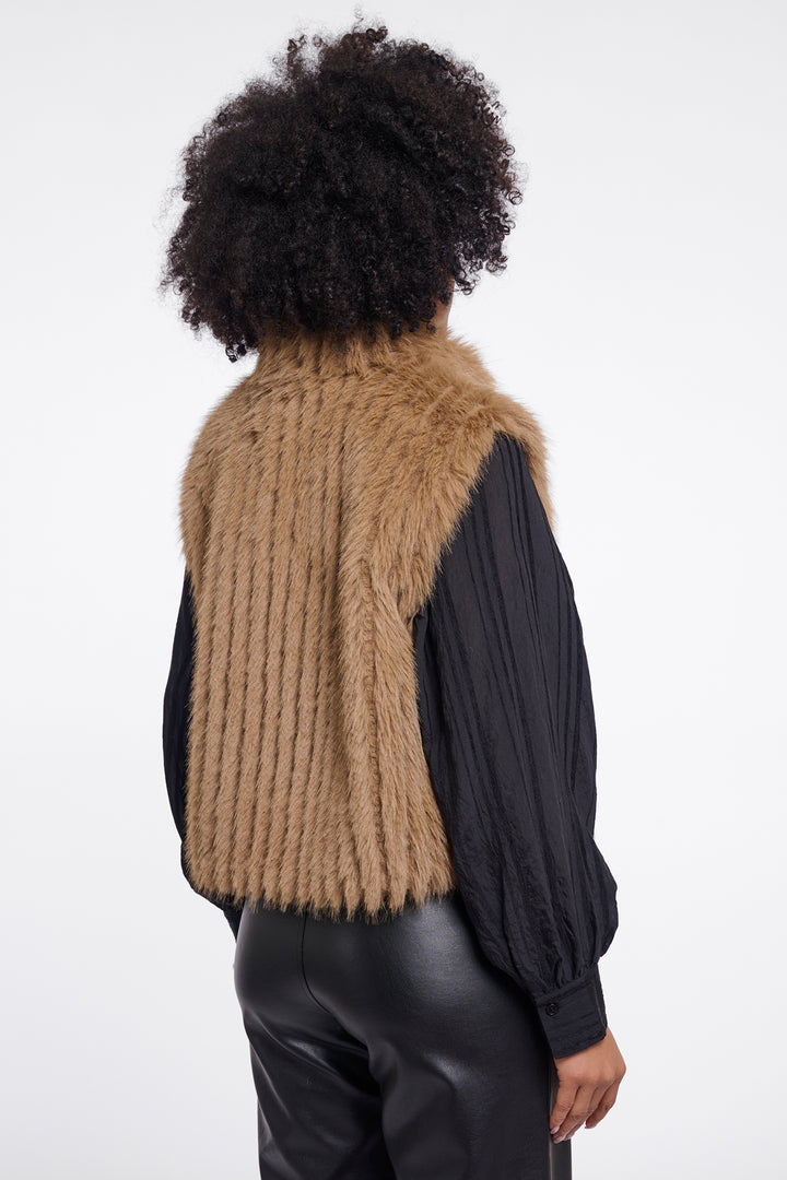 Olivia Grace Fashion - Rino &amp; Pelle Dava Sahara Desert Brown Waistcoat with Closure
