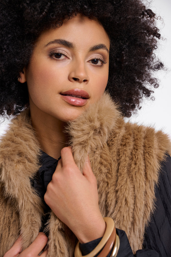 Olivia Grace Fashion - Rino &amp; Pelle Dava Sahara Desert Brown Waistcoat with Closure