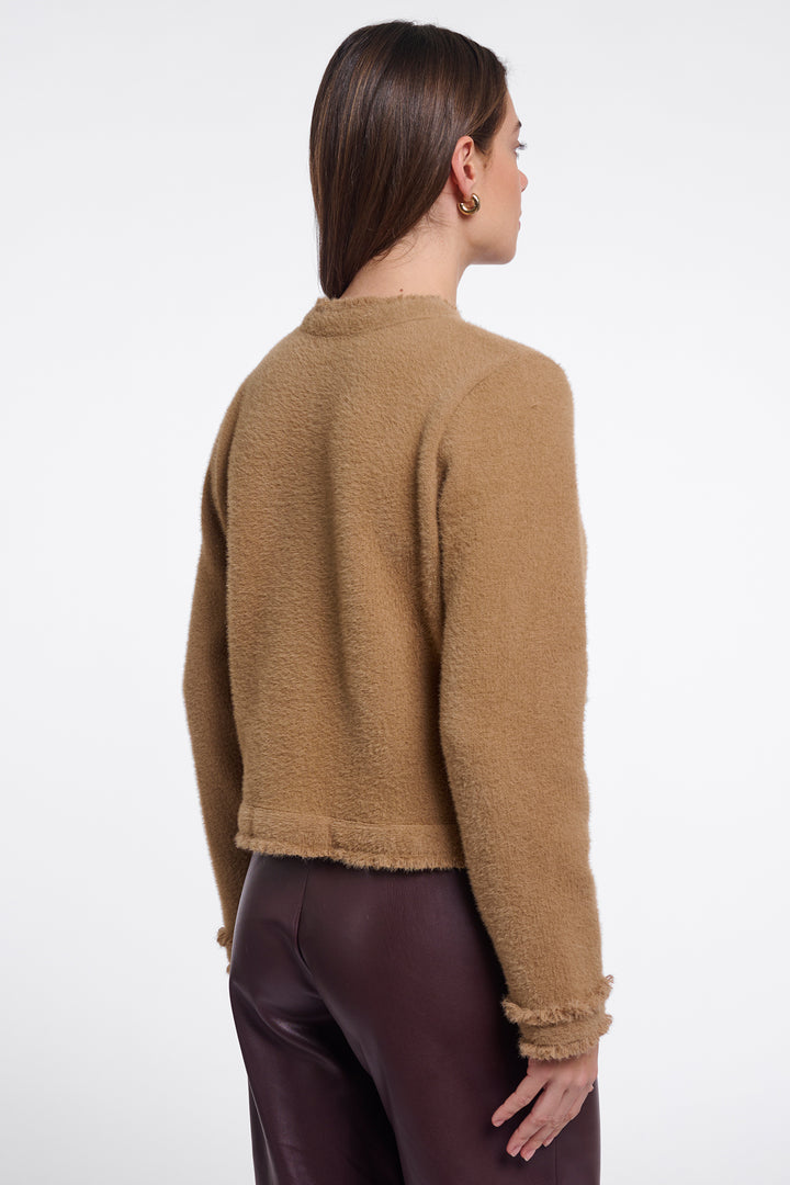 Olivia Grace Fashion - Rino &amp; Pelle Florieke Sahara Desert Brown Jacket with Fringe Details