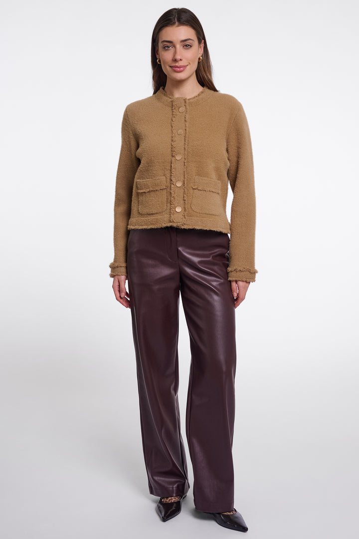 Olivia Grace Fashion - Rino &amp; Pelle Florieke Sahara Desert Brown Jacket with Fringe Details