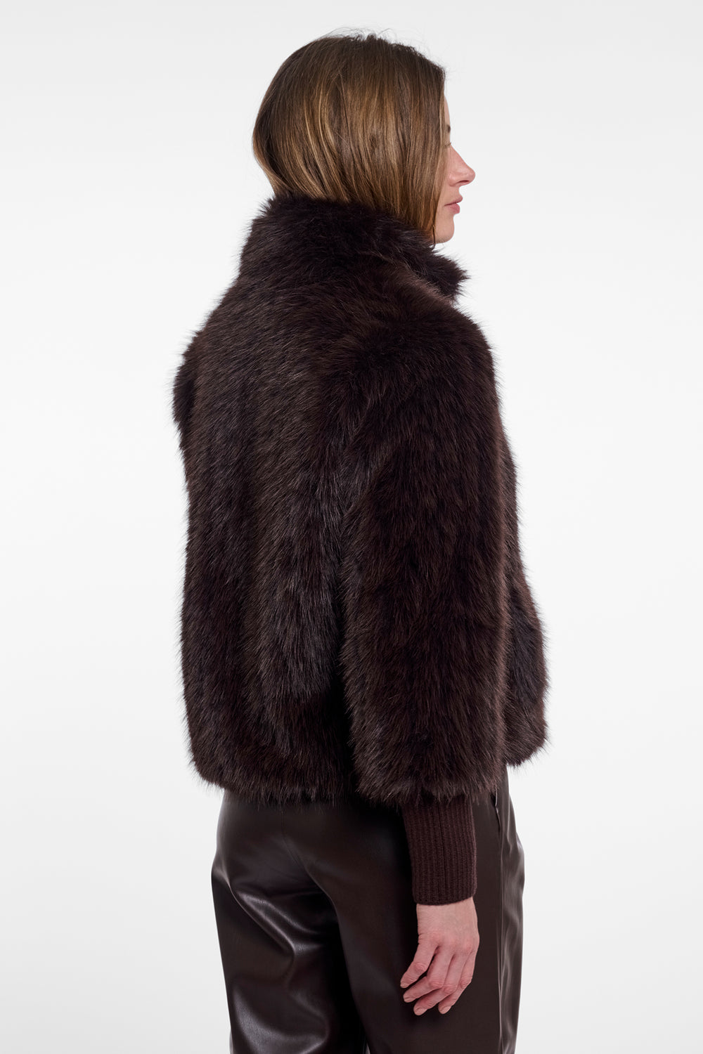 Rino & Pelle Goja Peated Brown Jacket with Cuffs 11104, side view