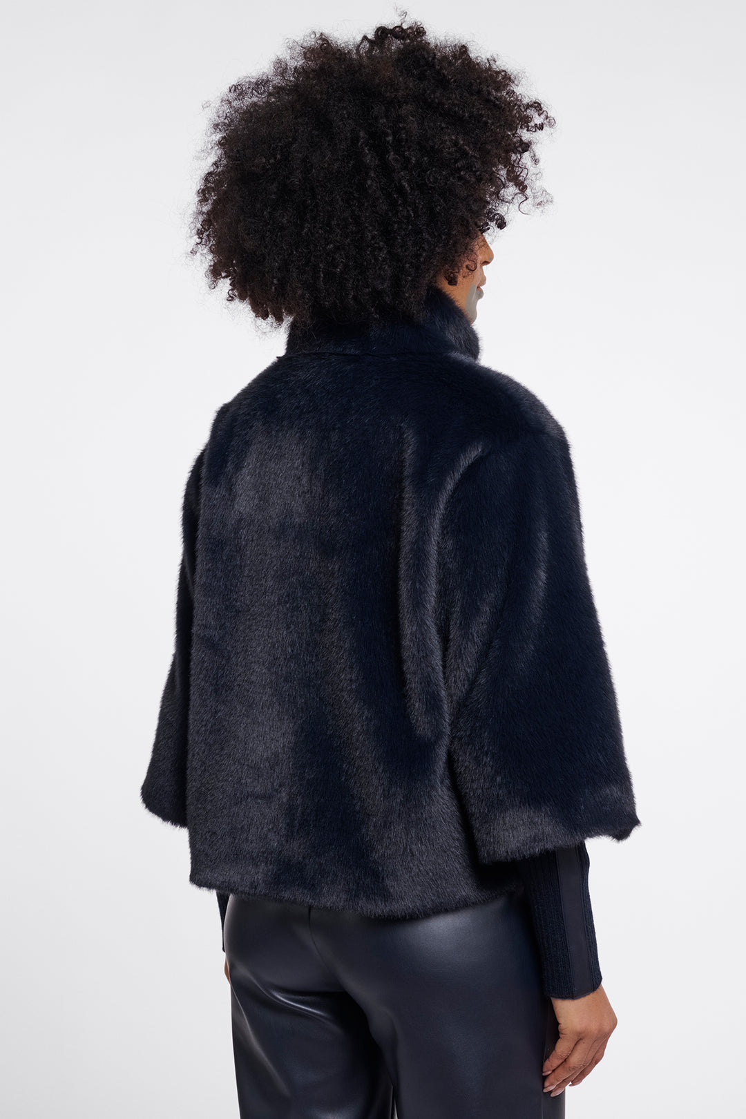 Olivia Grace Fashion - Rino &amp; Pelle Nesrin Dark Navy Jacket with Rib Cuffs
