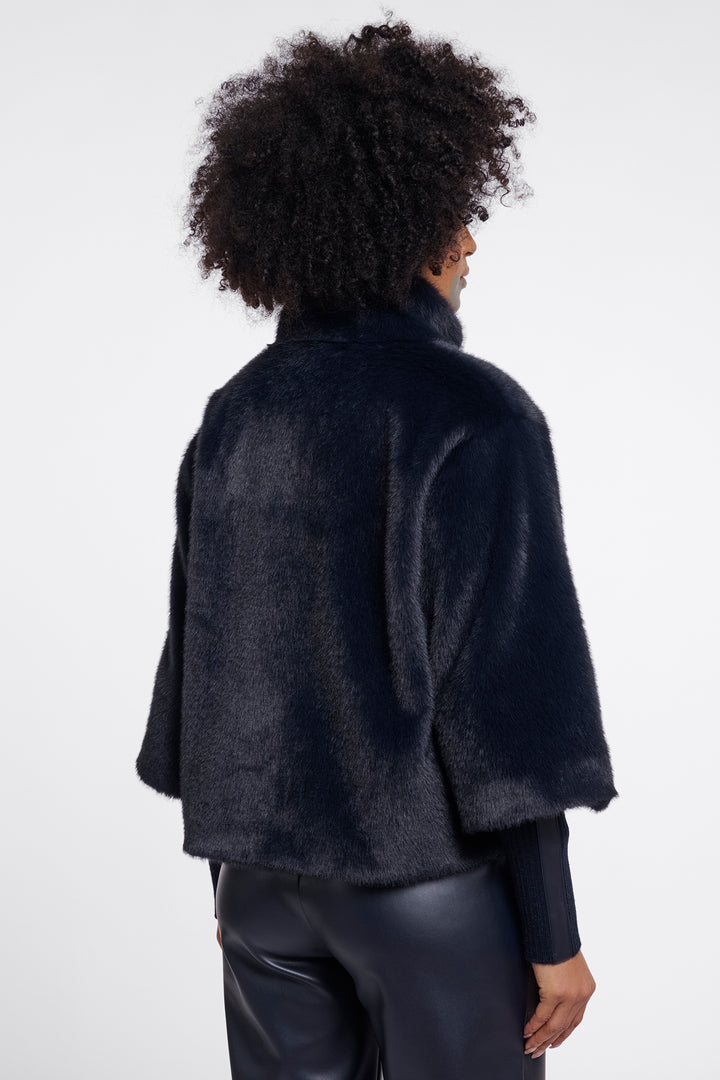 Olivia Grace Fashion - Rino &amp; Pelle Nesrin Dark Navy Jacket with Rib Cuffs