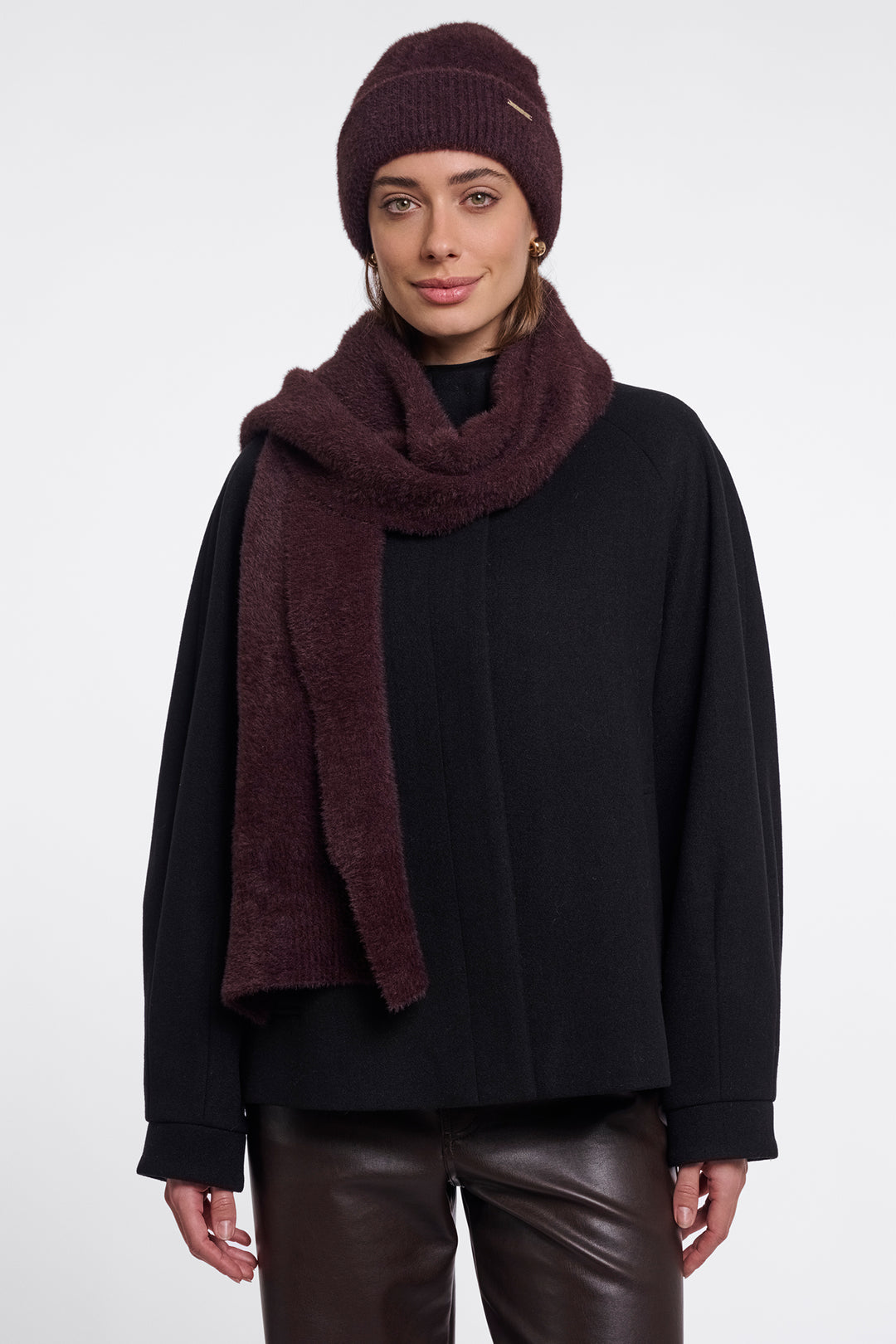 Olivia Grace Fashion - Rino & Pelle Otus Fudge Cloak Red Scarf