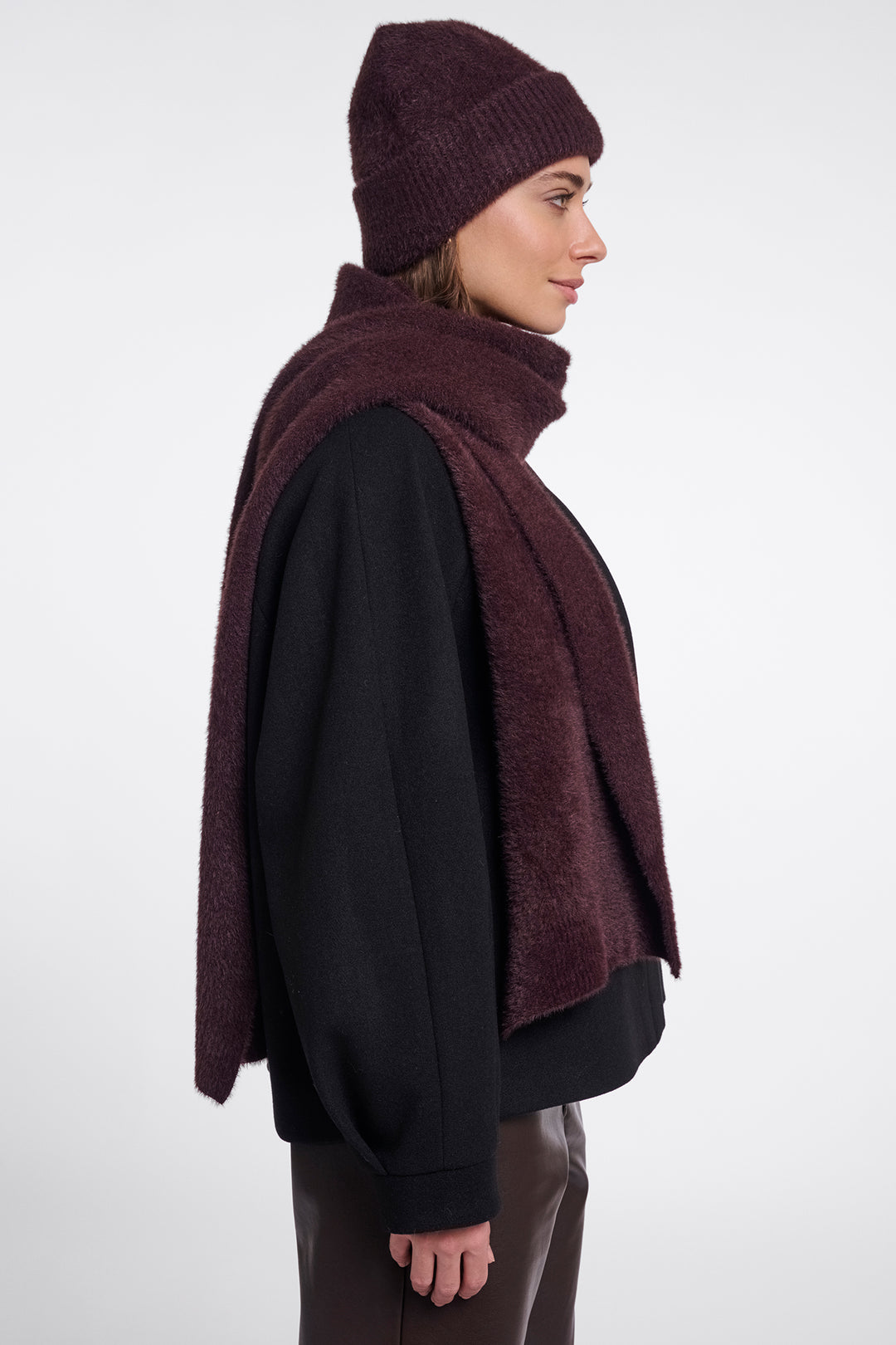 Olivia Grace Fashion - Rino &amp; Pelle Otus Fudge Cloak Red Scarf