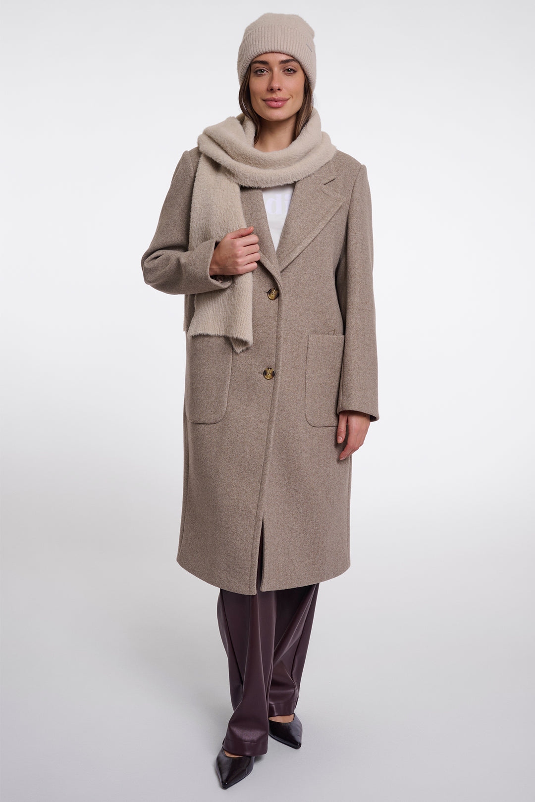 Olivia Grace Fashion - Rino &amp; Pelle Otus Stone Beige Scarf