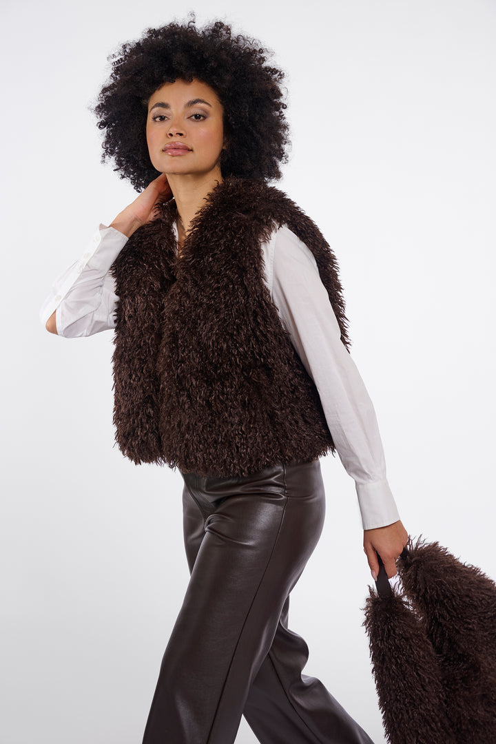 Olivia Grace Fashion - Rino &amp; Pelle Sensy Coffee Roast Brown Waistcoat