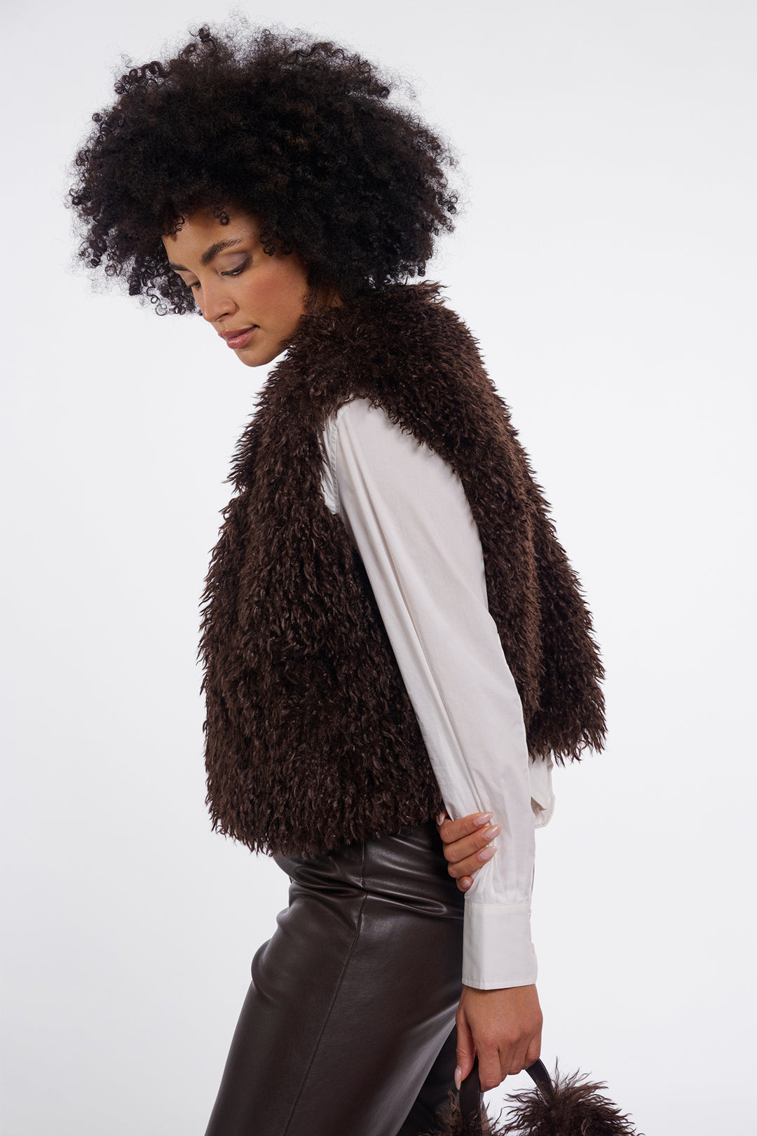 Olivia Grace Fashion - Rino &amp; Pelle Sensy Coffee Roast Brown Waistcoat