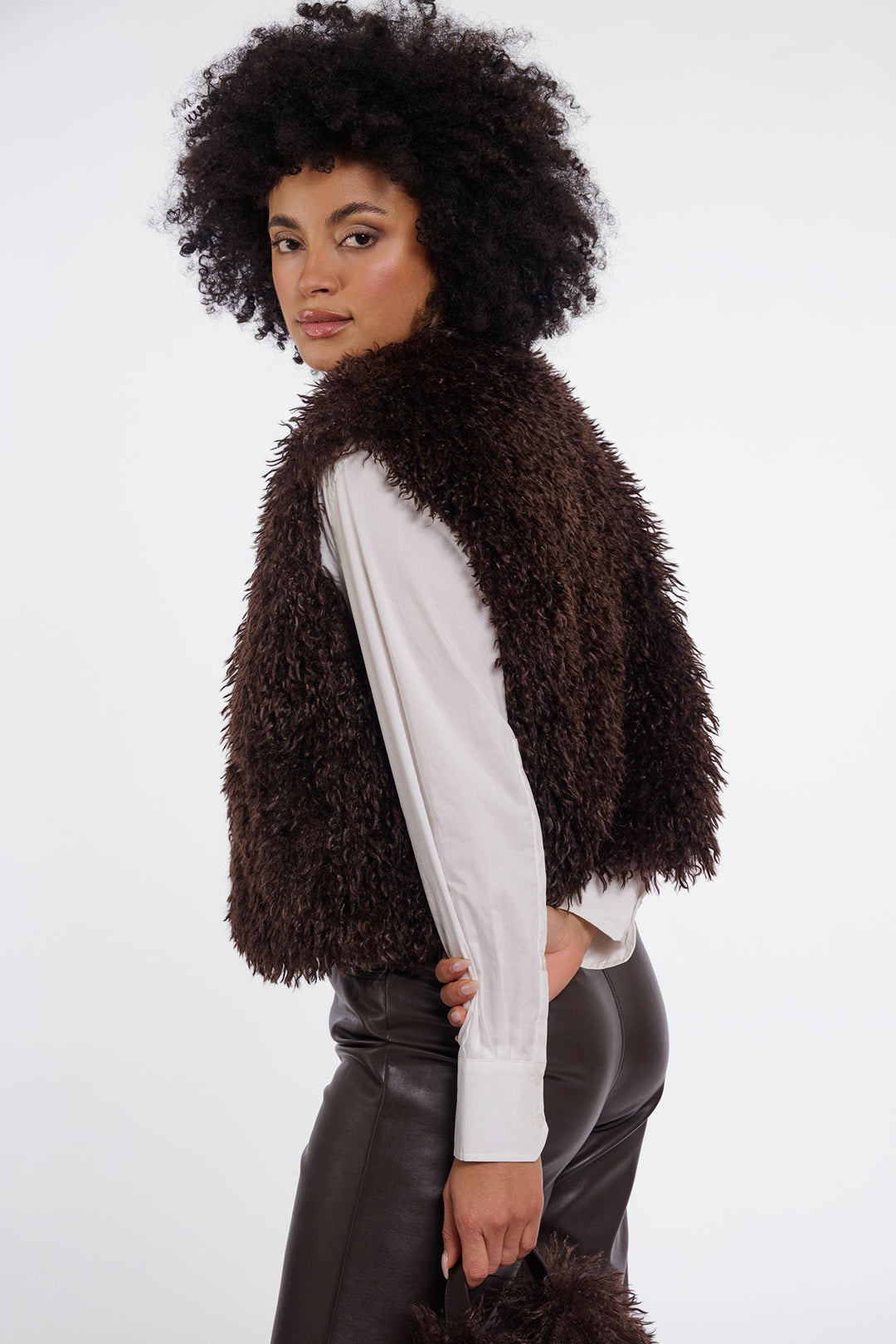 Olivia Grace Fashion - Rino &amp; Pelle Sensy Coffee Roast Brown Waistcoat