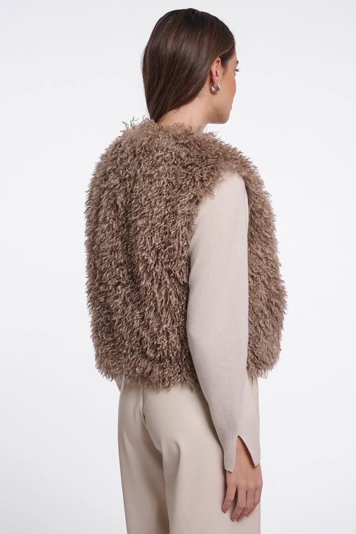 Olivia Grace Fashion - Rino &amp; Pelle Sensy Mocha Latte Brown Waistcoat