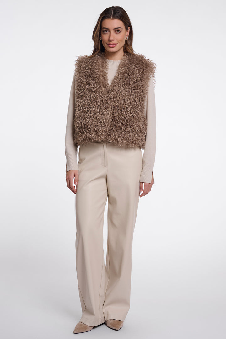 Olivia Grace Fashion - Rino &amp; Pelle Sensy Mocha Latte Brown Waistcoat