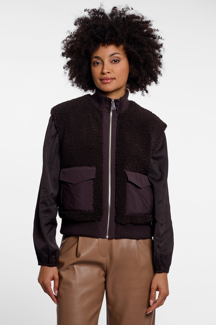 Rino &amp; Pelle Suzo Peated Brown Gilet 11104, front view