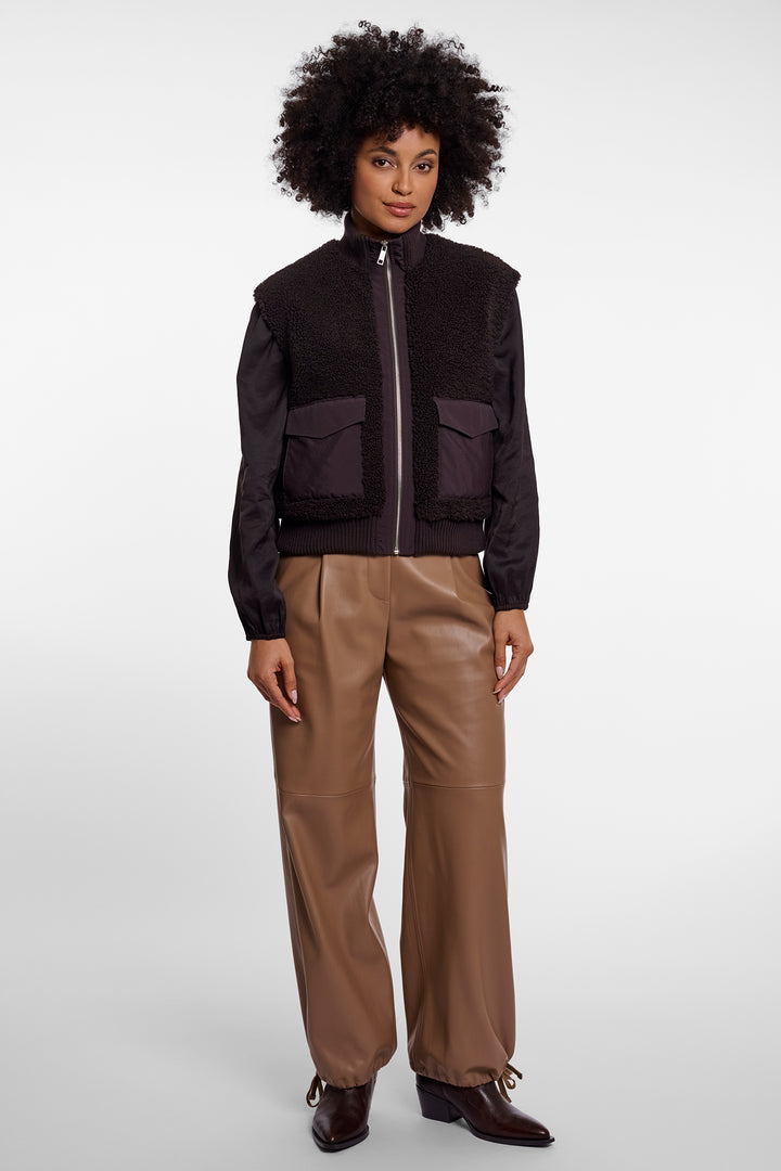 Rino &amp; Pelle Suzo Peated Brown Gilet 11104, full length