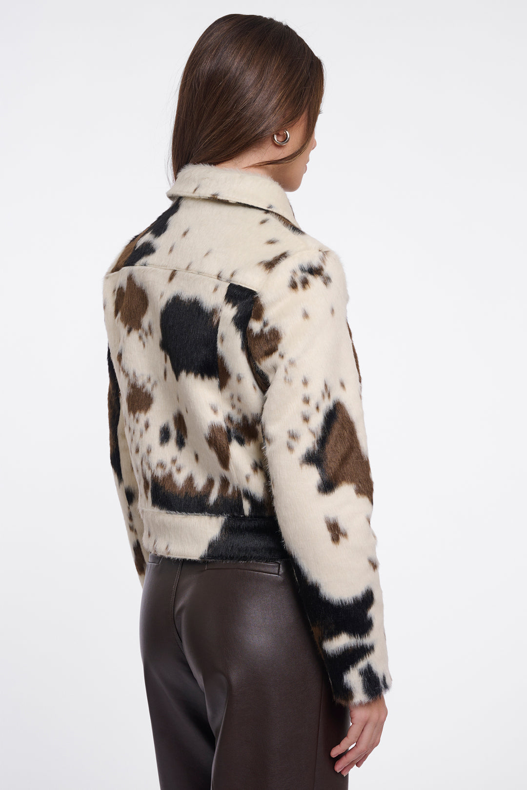 Olivia Grace Fashion - Rino &amp; Pelle Touka Cow Multicolour Jacket with Zip Closure