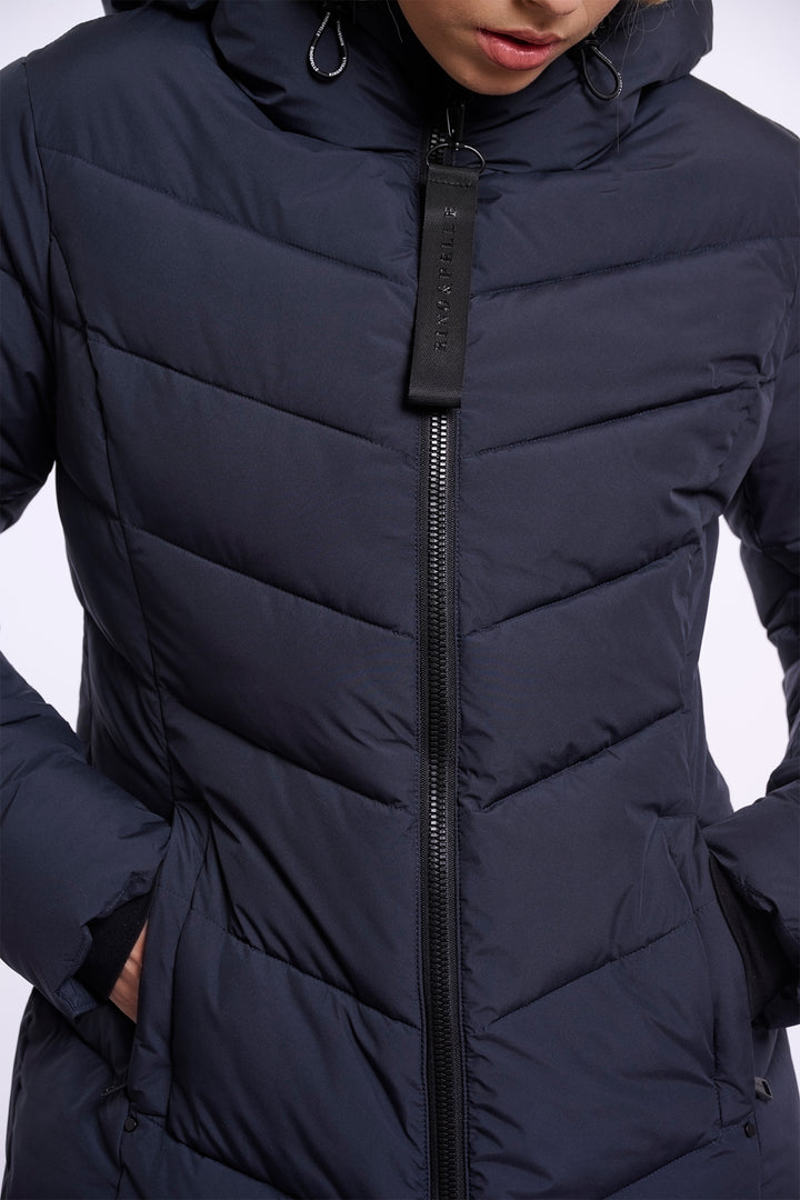 Olivia Grace Fashion - Rino &amp; Pelle Zendaya Dark Navy Padded Coat with Hood