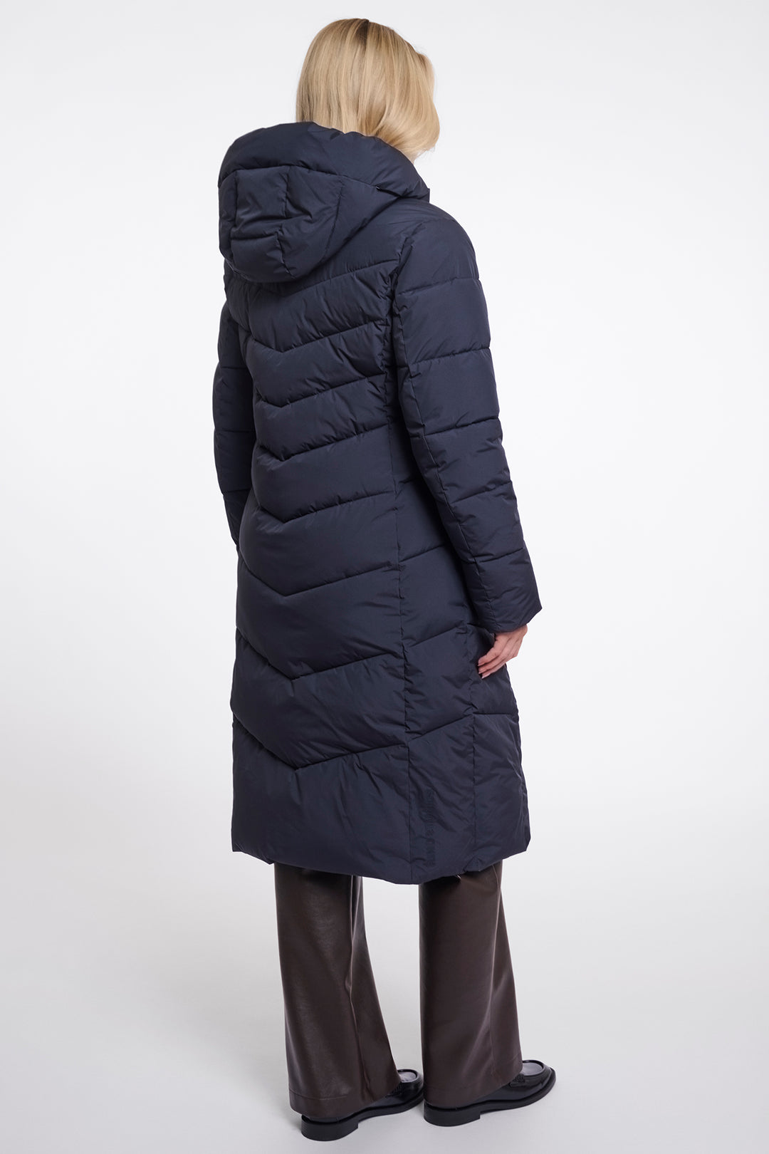 Olivia Grace Fashion - Rino &amp; Pelle Zendaya Dark Navy Padded Coat with Hood