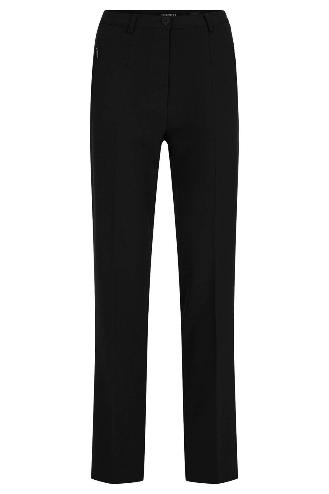 Robell 51562-5405-90 Sahra Black 73cm Straight Leg Trousers - Olivia Grace Fashion