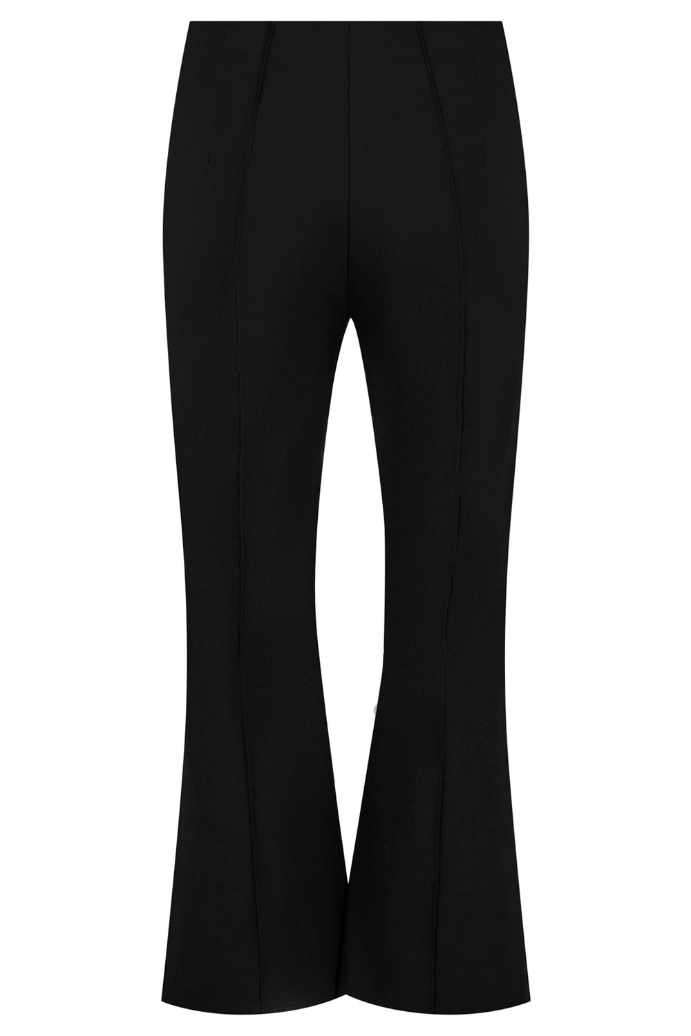 Robell 53421-5499-90 Joella Black Kick Flare Pull-On 65cm Trousers - Olivia Grace Fashion