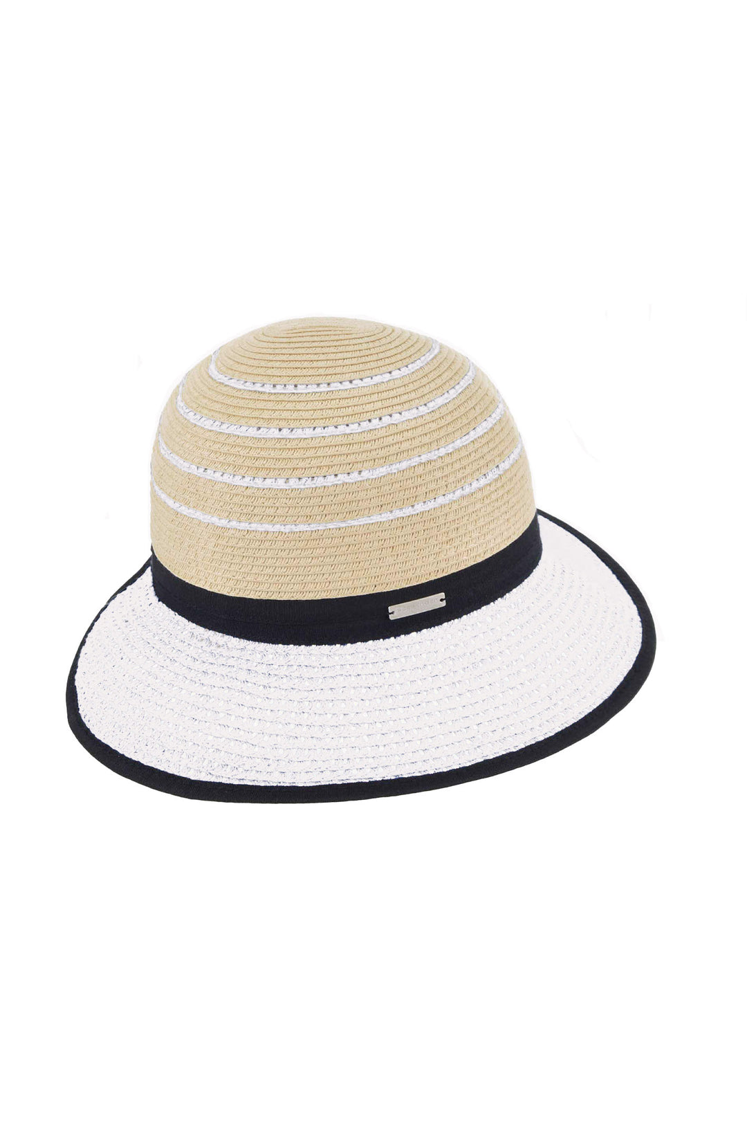 Seeberger 055275-00000 Linen White Natural Straw Summer Hat - Olivia Grace Fashion