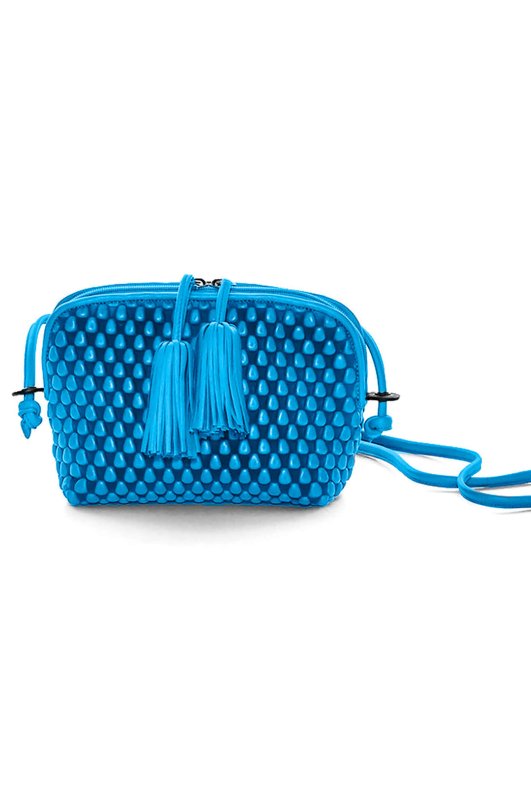 Tissa Fontaneda H03S Gizmo Small Bavarian Blue Crossbody Leather Bag