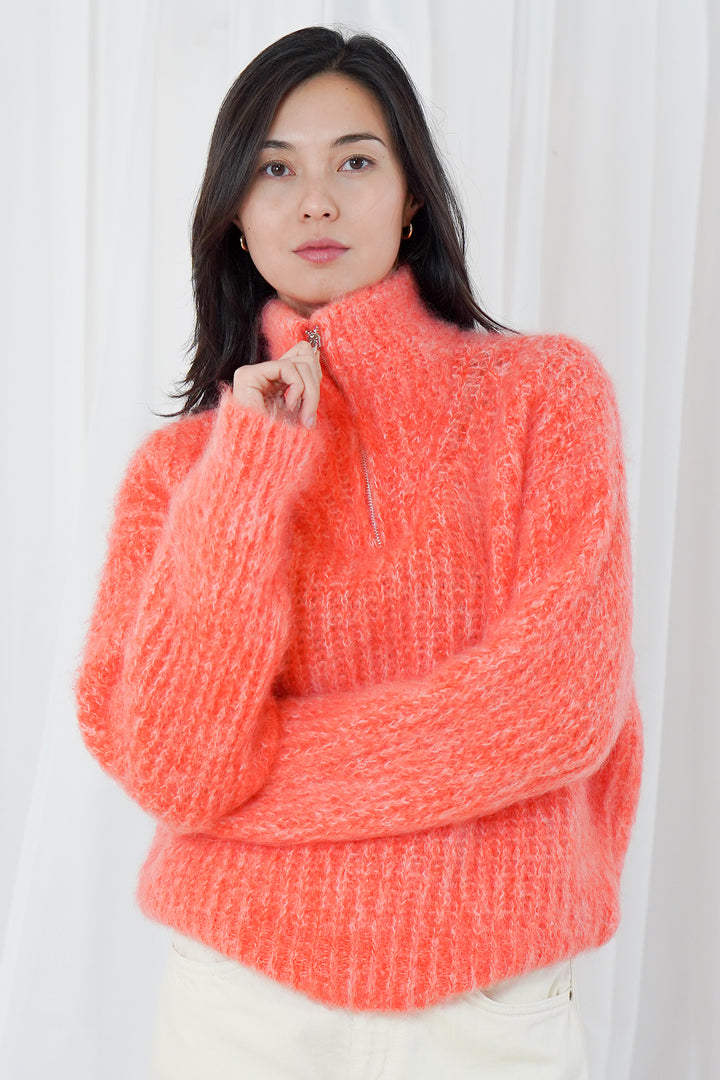 Twns The Label Arana fire snow funnel-neck jumper at Olivia Grace Fashion