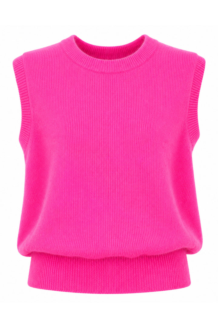 Twns The Label Durango neon pink sleeveless jumper at Olivia Grace Fashion